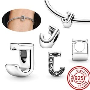 NWOT Letter J Alphabet Charm Sterling Silver 925